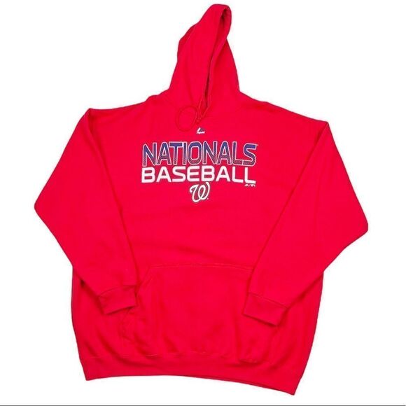 Majestic Men’s MLB Washington Nationals Hoodie Jacket Size 4XT - Picture 1 of 7